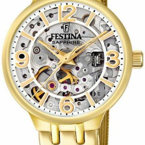 Festina Damklocka F20580-1 Mademoiselle Skelettskuren/Gulguldtonat