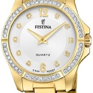 Festina Damklocka F20596-1 Mademoiselle Silverfärgad/Gulguldtonat