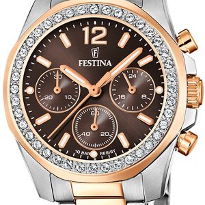 Festina Damklocka F20608-1 Other Brun/Stål Ø38 mm