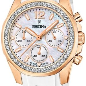 Festina Damklocka F20611-1 Boyfriend Vit/Gummi Ø38.1 mm