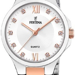 Festina Damklocka F20612-1 Mademoiselle Silverfärgad/Roséguldstonat