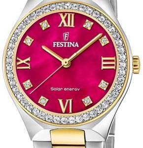 Festina Damklocka F20659-3 Petite Röd/Gulguldtonat stål Ø35 mm