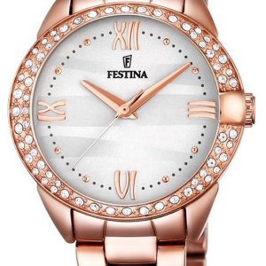 Festina Dress Damklocka F16920-1 Silverfärgad/Roséguldstonat stål