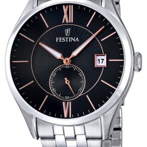 Festina Dress Herrklocka F16871-4 Svart/Stål Ø42 mm