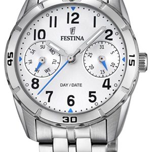 Festina F16908-1 Vit/Stål Ø33 mm