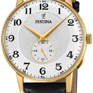 Festina F20567-1 Retro Silverfärgad/Läder Ø36 mm