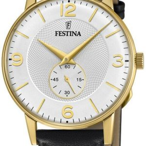 Festina F20567-2 Retro Silverfärgad/Läder Ø36 mm