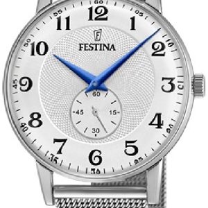 Festina F20568-1 Retro Silverfärgad/Stål Ø36 mm