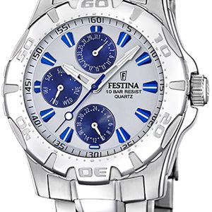 Festina Herrklocka F16242-I Multifunction Silverfärgad/Stål Ø41 mm