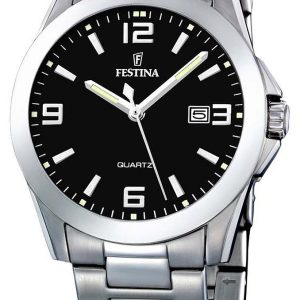 Festina Herrklocka F16376-4 Dress Svart/Stål Ø40 mm