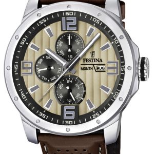 Festina Herrklocka F16585-6 Sport Flerfärgad/Läder Ø40 mm