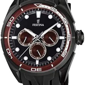 Festina Herrklocka F16610-D Svart/Gummi Ø45 mm