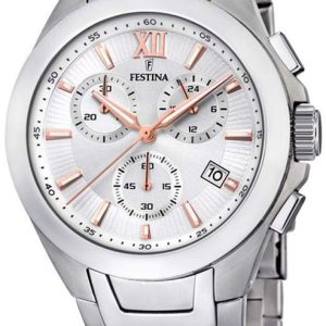 Festina Herrklocka F16678-A Silverfärgad/Stål Ø42 mm