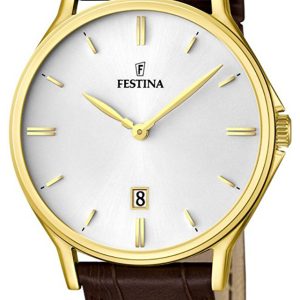 Festina Herrklocka F16747-1 Vit/Läder Ø39 mm