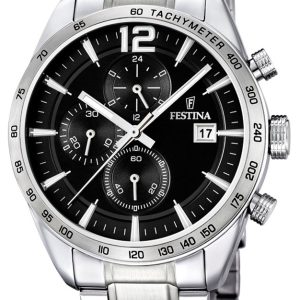 Festina Herrklocka F16759-4 Sport Svart/Stål Ø44 mm