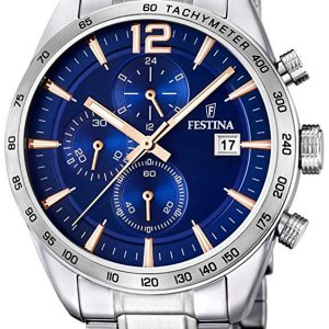 Festina Herrklocka F16759-5 Blå/Stål Ø43.5 mm