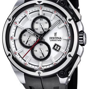 Festina Herrklocka F16882-1 Sport Silverfärgad/Gummi Ø47 mm