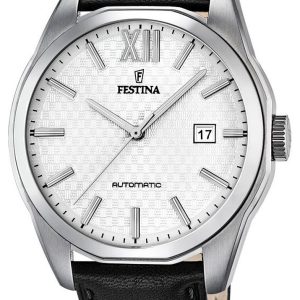 Festina Herrklocka F16885-2 Dress Vit/Läder Ø43 mm