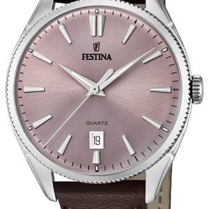 Festina Herrklocka F16977-4 Lila/Läder Ø42 mm