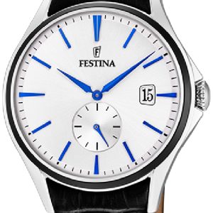 Festina Herrklocka F16980-A Vit/Läder Ø42 mm