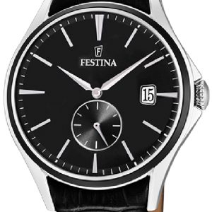 Festina Herrklocka F16980-D Svart/Läder Ø42 mm