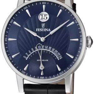 Festina Herrklocka F16984-3 Blå/Läder Ø41 mm