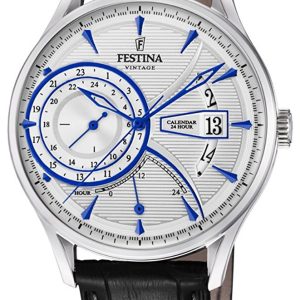 Festina Herrklocka F16985-1 Silverfärgad/Läder Ø41 mm