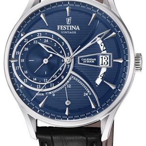 Festina Herrklocka F16985-3 Blå/Läder Ø41 mm