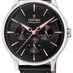 Festina Herrklocka F16991-4 Sport Svart/Läder Ø41 mm