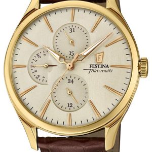 Festina Herrklocka F16993-1 Beige/Läder Ø41 mm