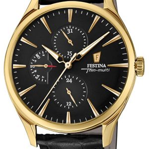 Festina Herrklocka F16993-2 Svart/Läder Ø41 mm