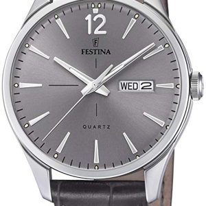 Festina Herrklocka F20205-2 Grå/Läder Ø41 mm