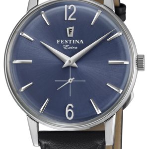 Festina Herrklocka F20248-3 Blå/Läder Ø36 mm