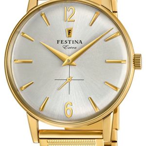 Festina Herrklocka F20251-2 Silverfärgad/Gulguldtonat stål Ø36 mm