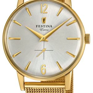 Festina Herrklocka F20253-1 Silverfärgad/Gulguldtonat stål Ø36 mm