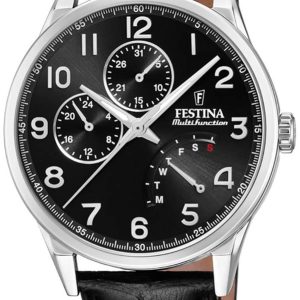 Festina Herrklocka F20278-C Svart/Läder Ø42 mm