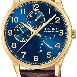 Festina Herrklocka F20279-B Blå/Läder Ø42 mm