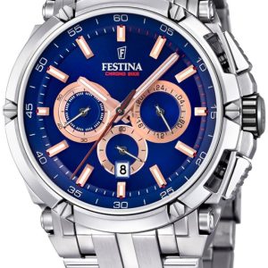 Festina Herrklocka F20327-4 Blå/Stål Ø44 mm