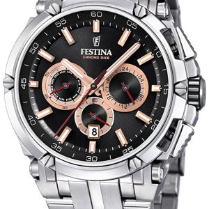 Festina Herrklocka F20327-8 Sport Svart/Stål Ø44 mm