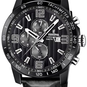 Festina Herrklocka F20339-6 Sport Svart/Läder Ø45 mm