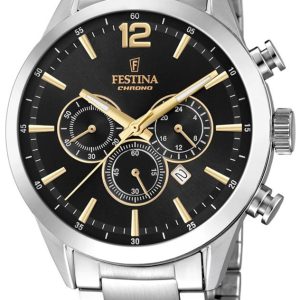 Festina Herrklocka F20343-4 Sport Svart/Stål Ø44 mm