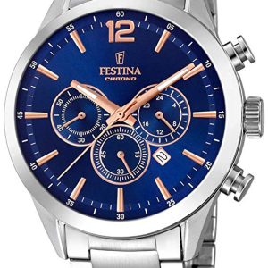 Festina Herrklocka F20343-9 Blå/Stål Ø43.5 mm