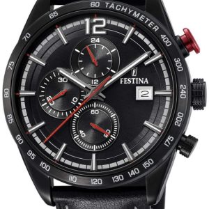 Festina Herrklocka F20344-3 Sport Svart/Läder Ø44 mm