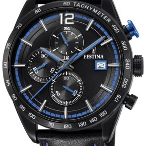 Festina Herrklocka F20344-4 Sport Svart/Läder Ø44 mm