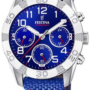 Festina Herrklocka F20346-2 Blå/Läder Ø36 mm