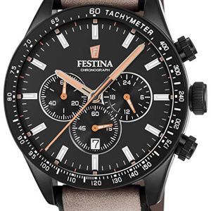 Festina Herrklocka F20359-1 Svart/Läder Ø42 mm