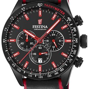 Festina Herrklocka F20359-4 Svart/Läder Ø42 mm