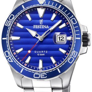 Festina Herrklocka F20360-1 Blå/Stål Ø44 mm