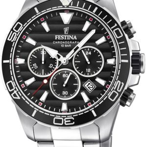 Festina Herrklocka F20361-4 Svart/Stål Ø44.3 mm