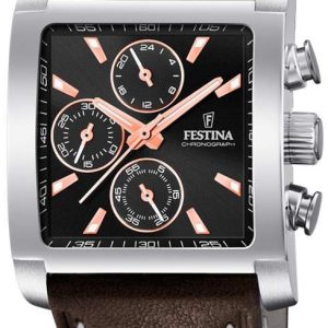 Festina Herrklocka F20424-4 Svart/Läder